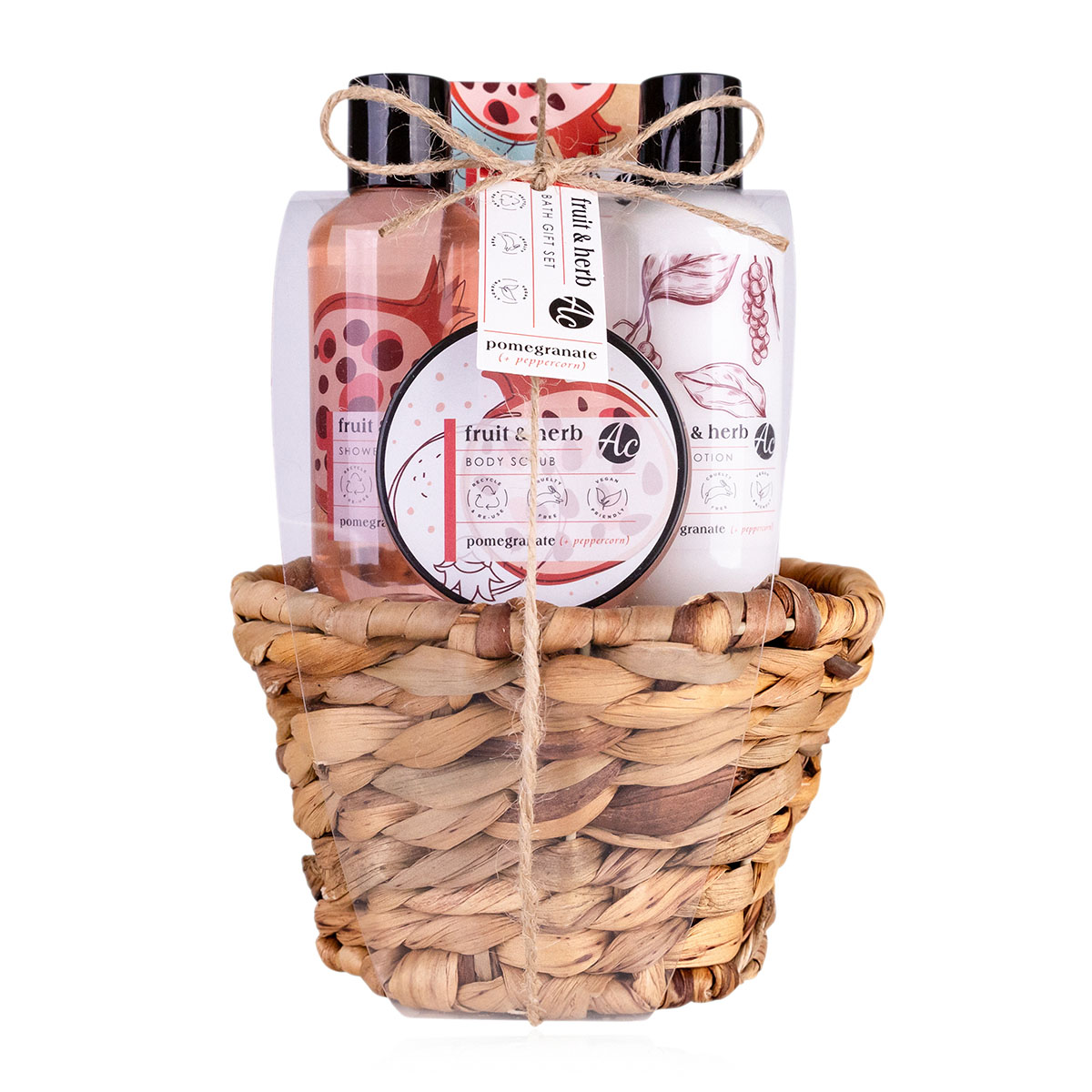 Geschenkset in Körbchen FRUIT &amp; HERB 