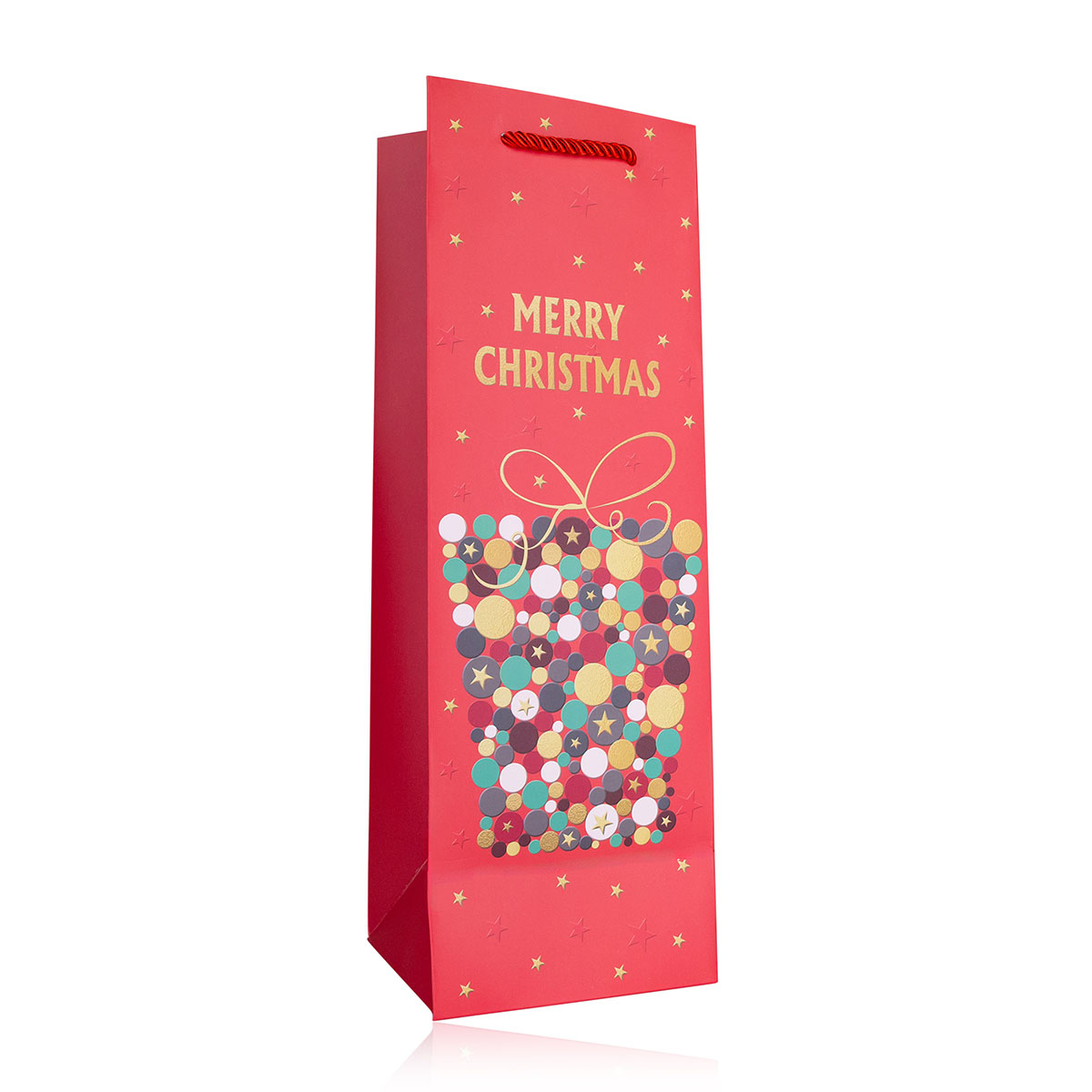 Geschenktasche MERRY CHRISTMAS für Flaschen