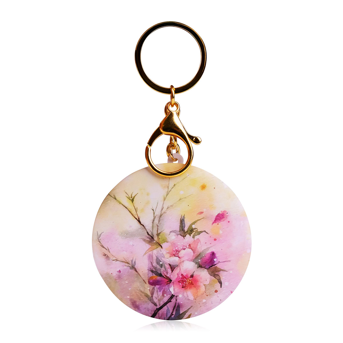 Taschenspiegel, mit Blumenprint 