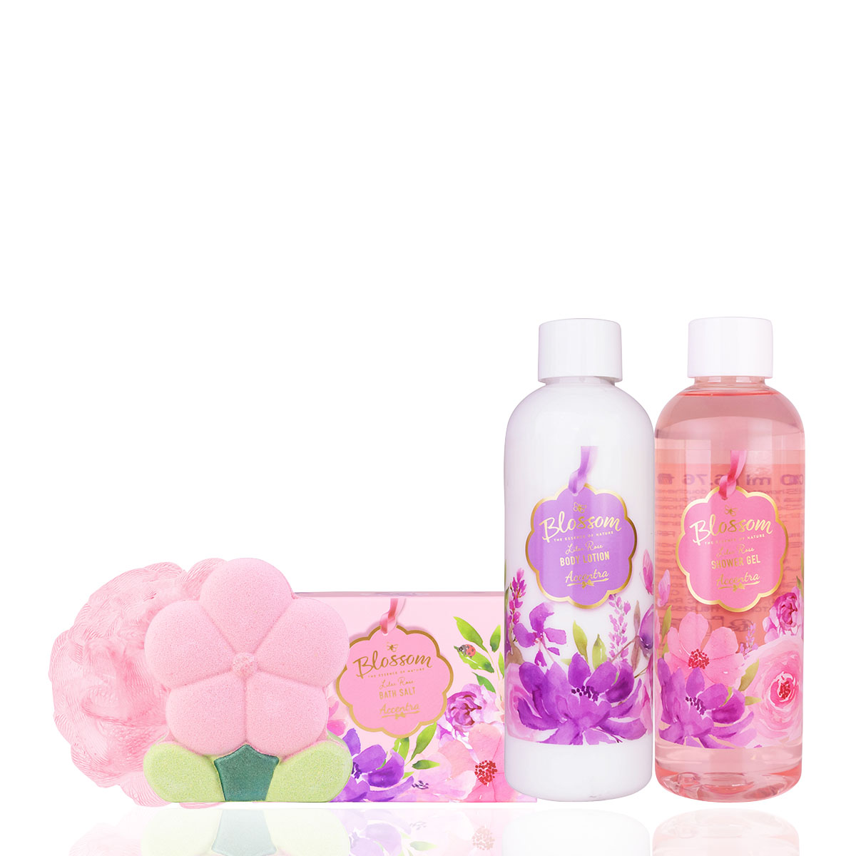 Badeset BLOSSOM in Korb