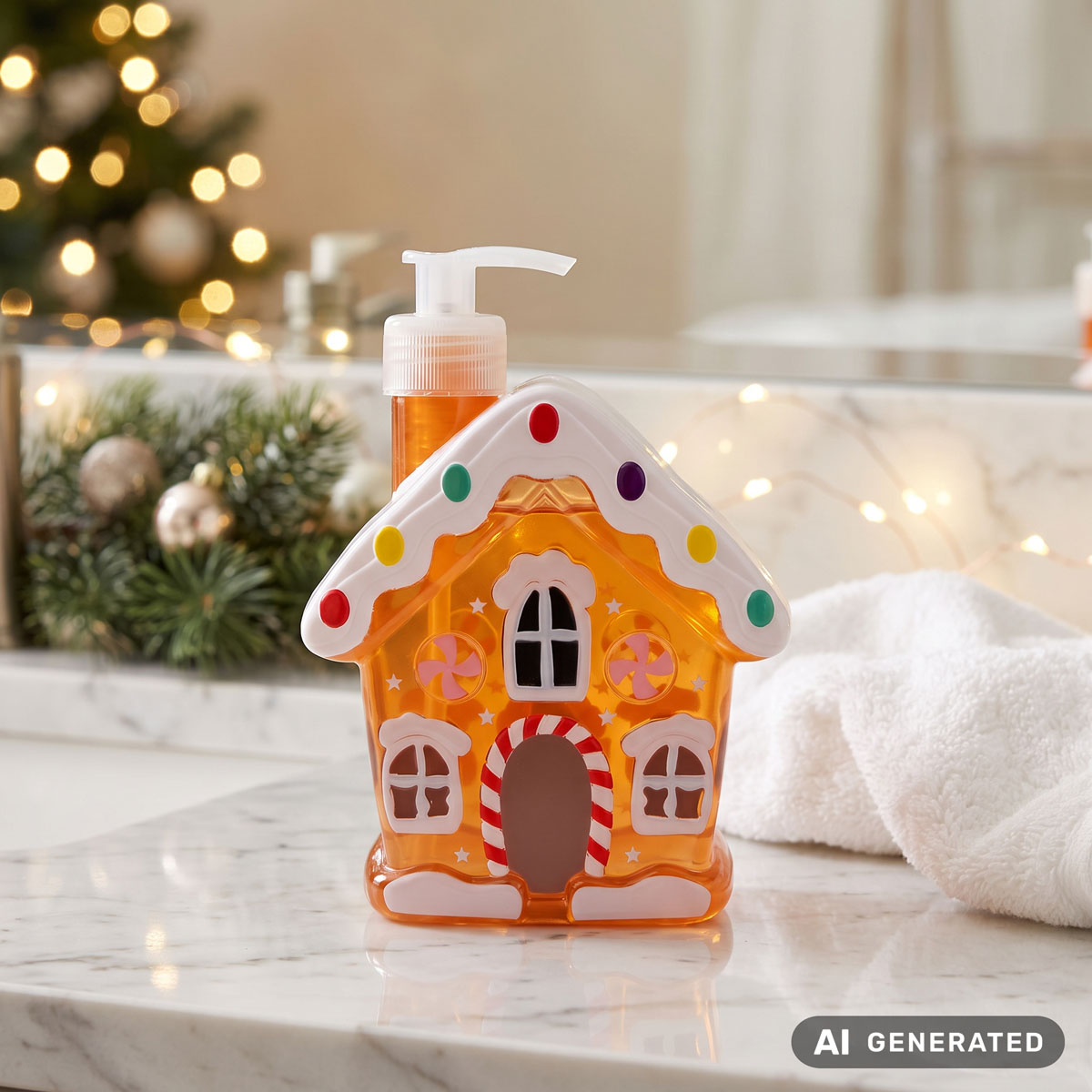 Seifenspender mit Handseife GINGERBREAD HOUSE 