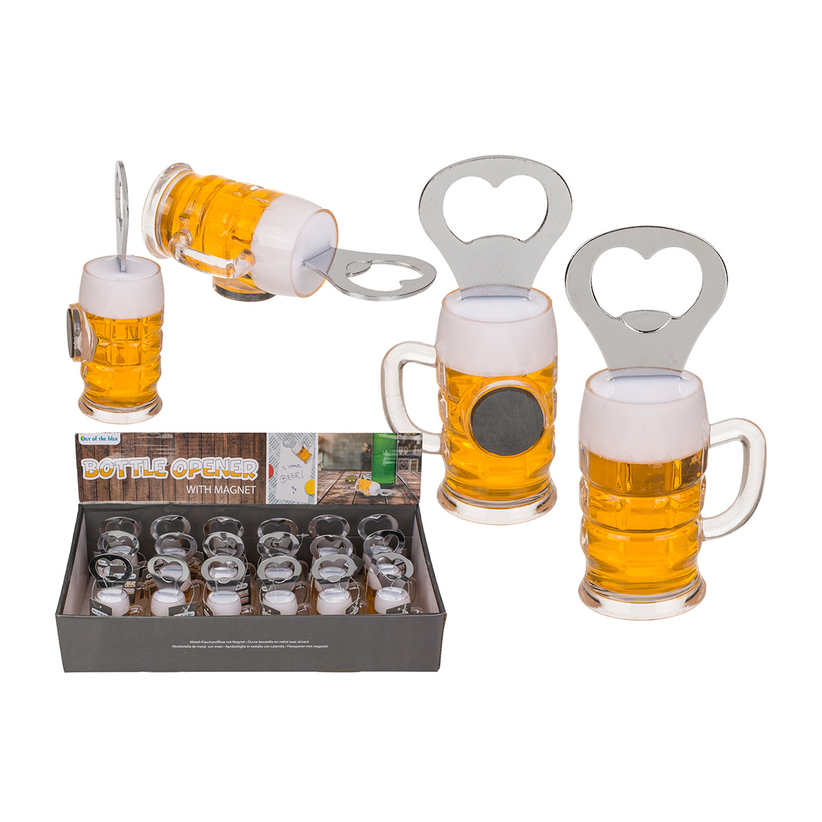 Metall-Flaschenöffner Bierglas