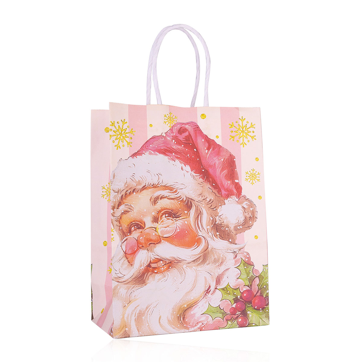 Geschenktasche aus Papier XMAS PINK XS