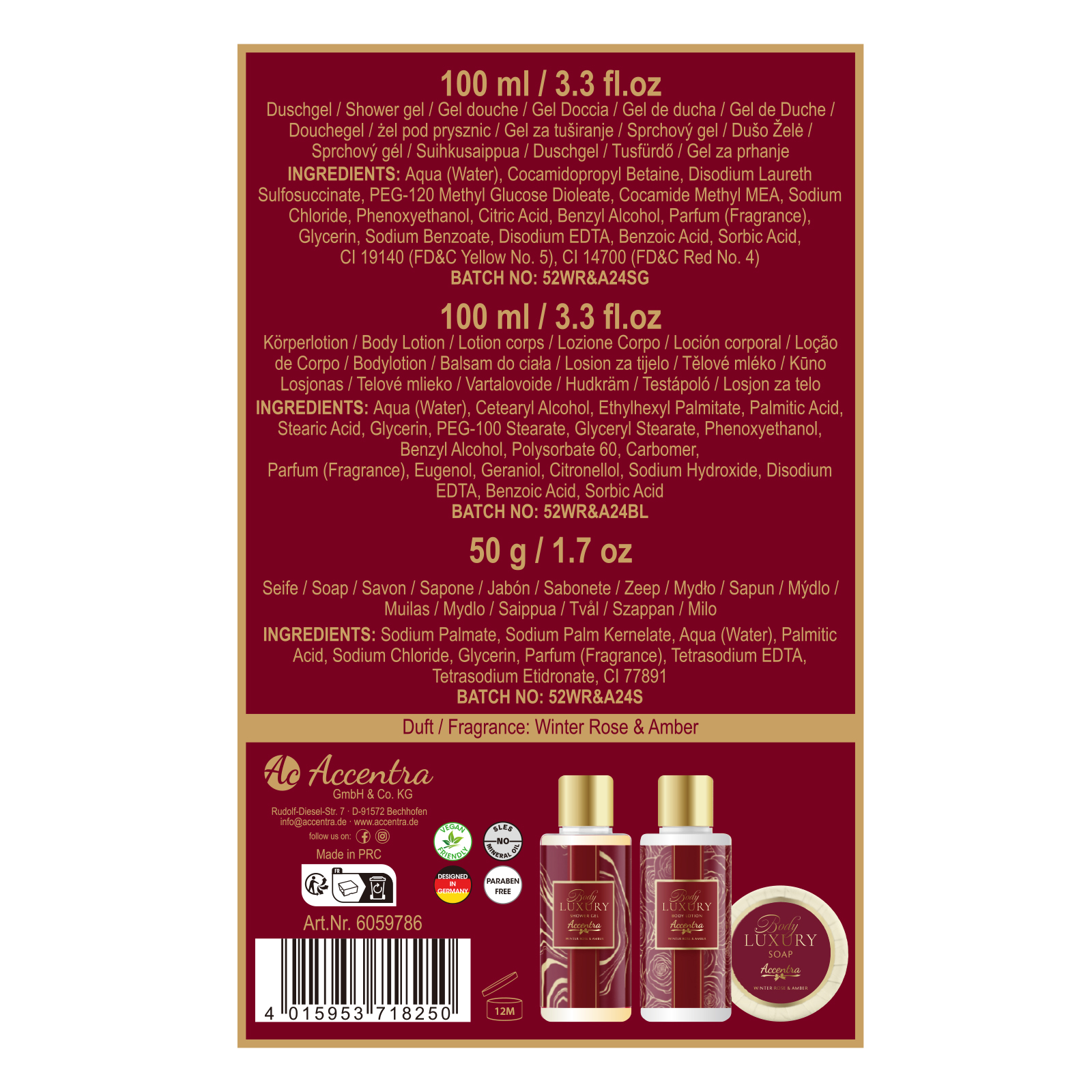 Bath set BODY LUXURY 