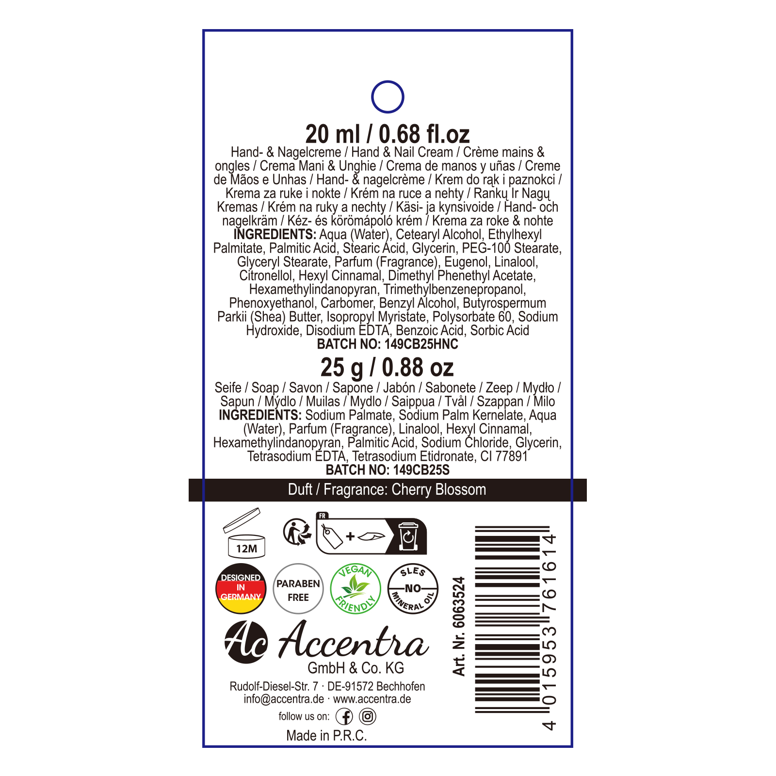 Handpflegeset ESSENTIAL BOTANICALS 