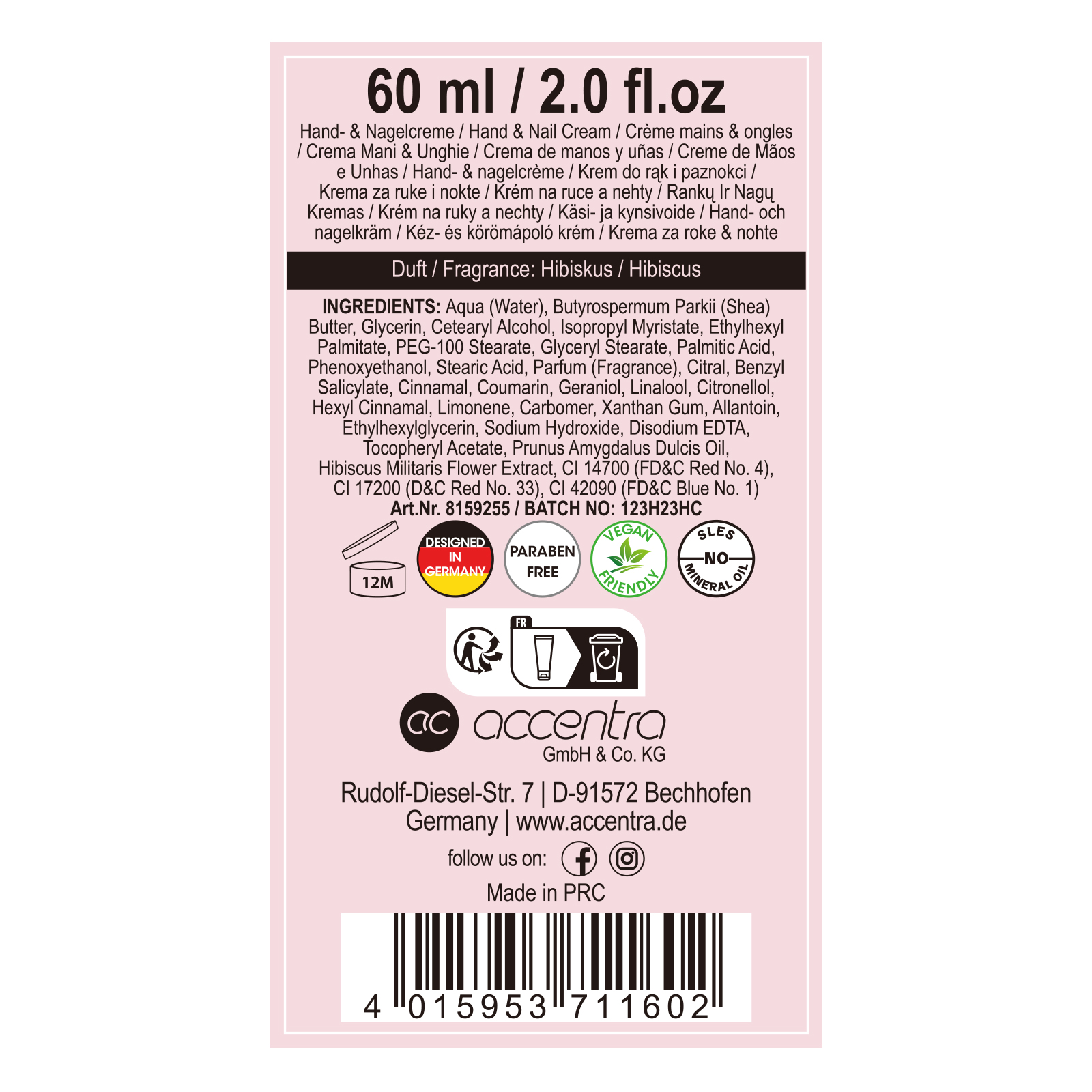Hand &amp; nail cream HOME SPA