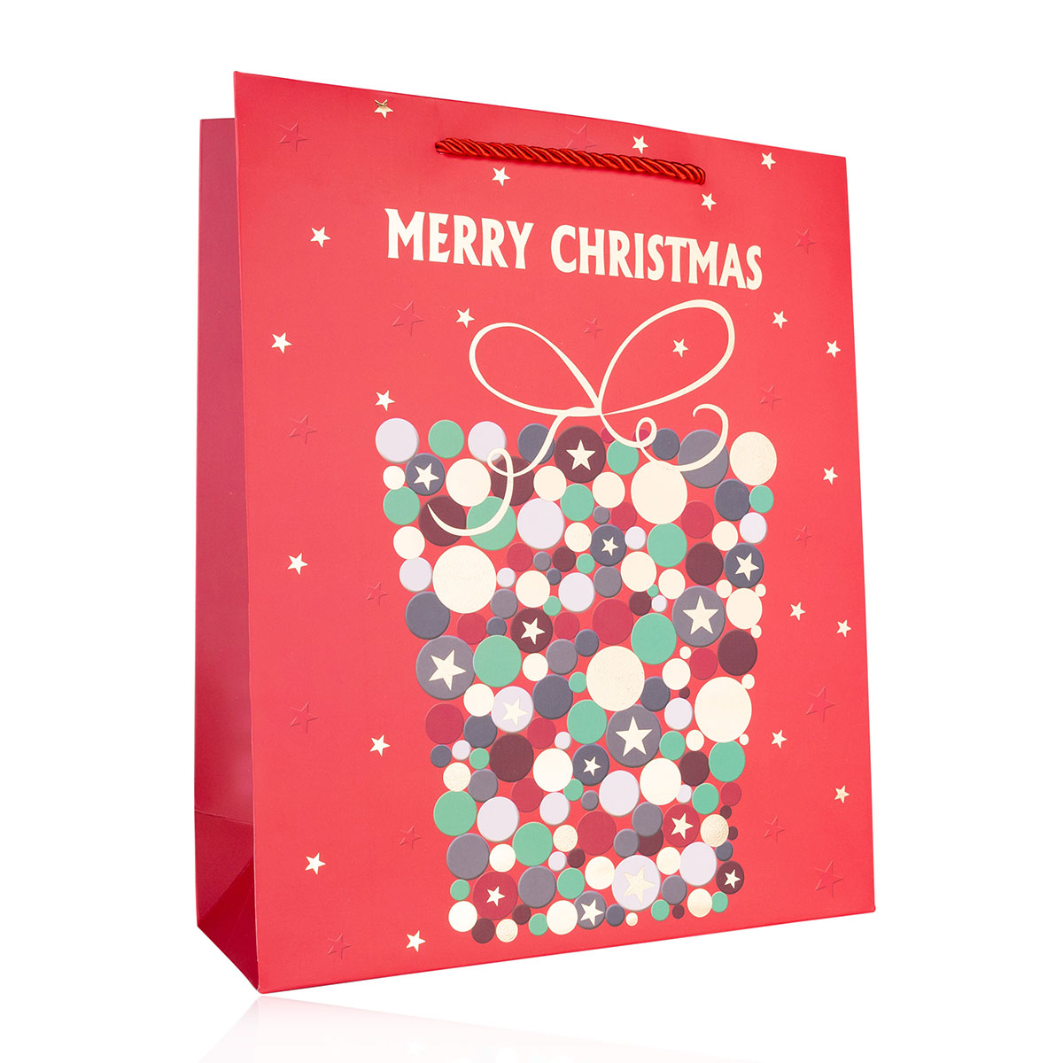 Geschenktasche aus Papier MERRY CHRISTMAS S