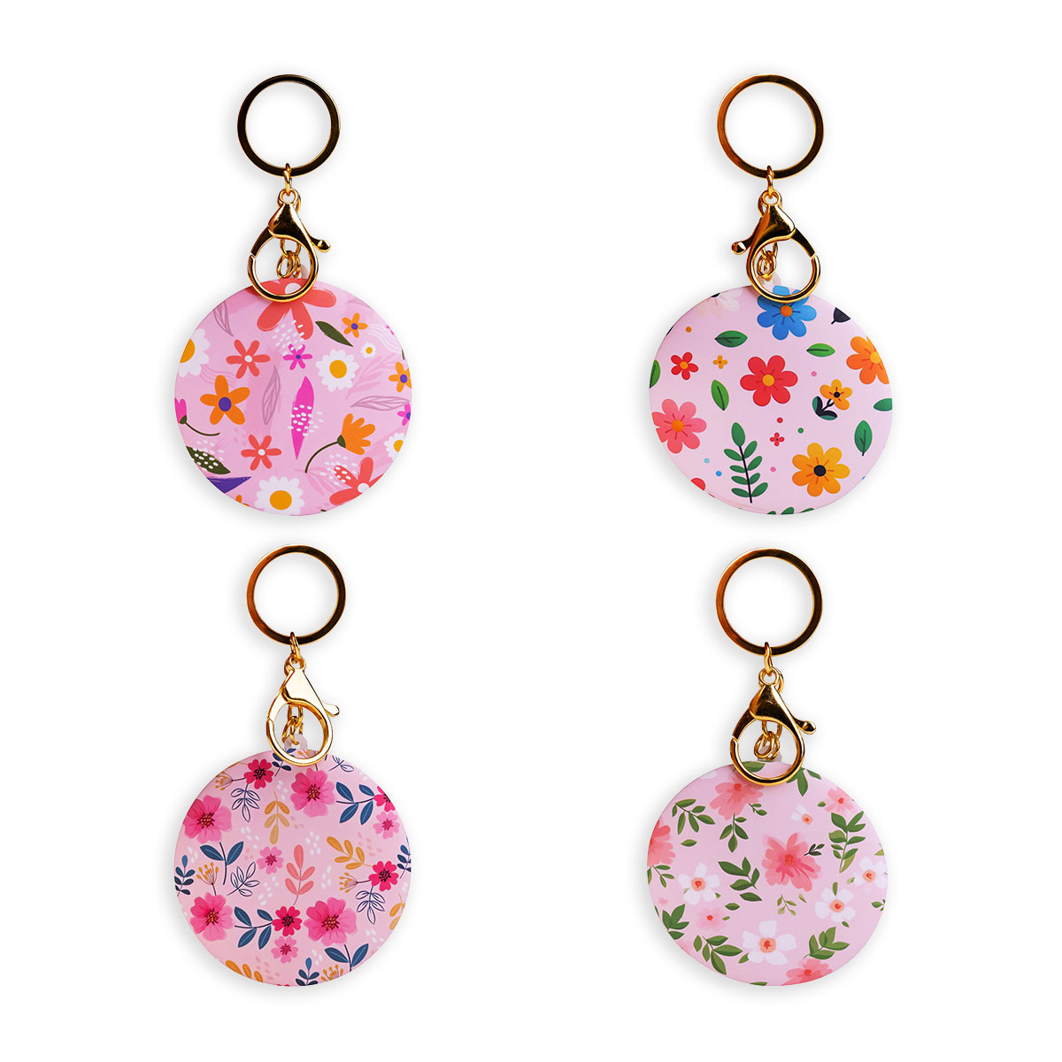 Taschenspiegel mit Blumenprint 