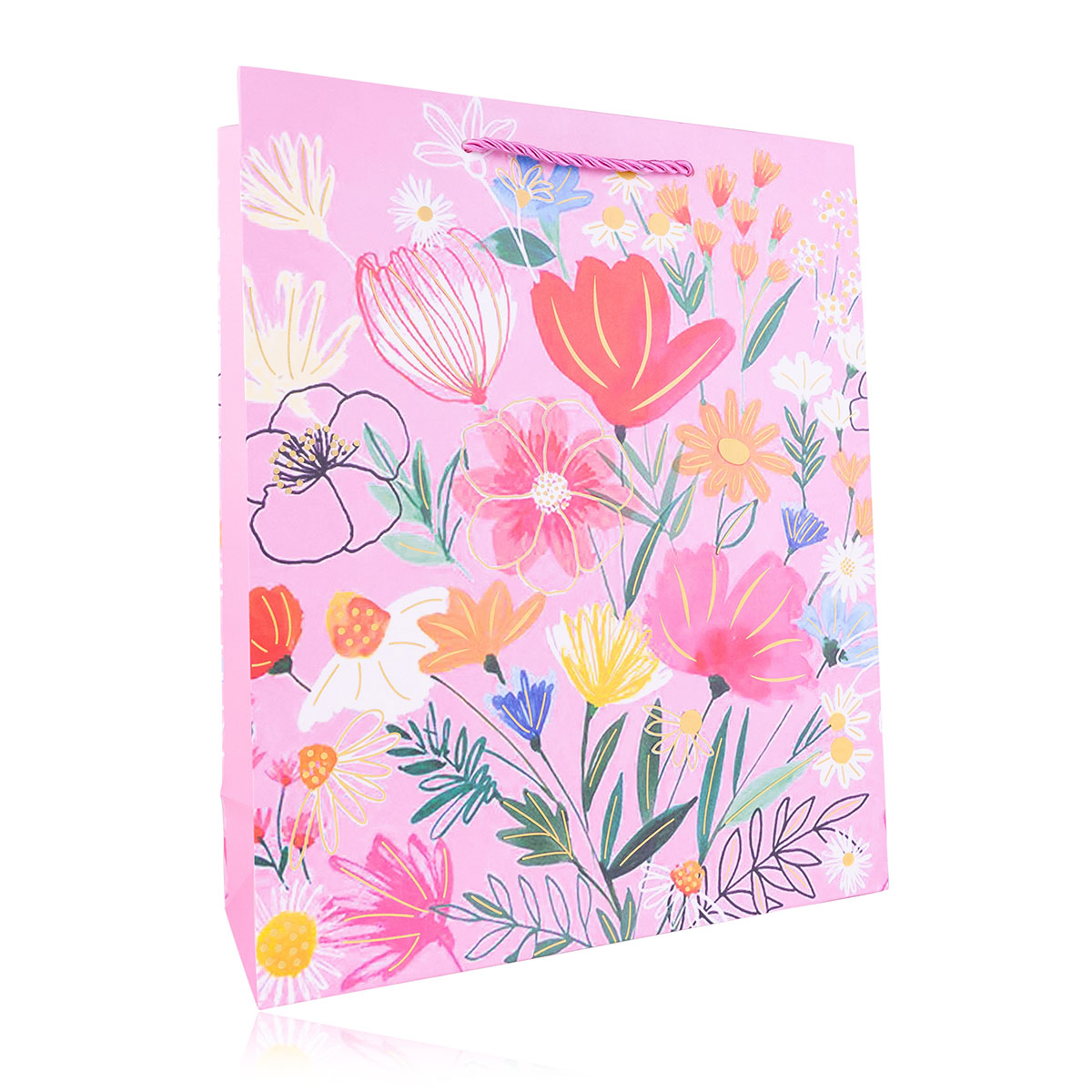 Geschenktasche BLUMEN BUNT L