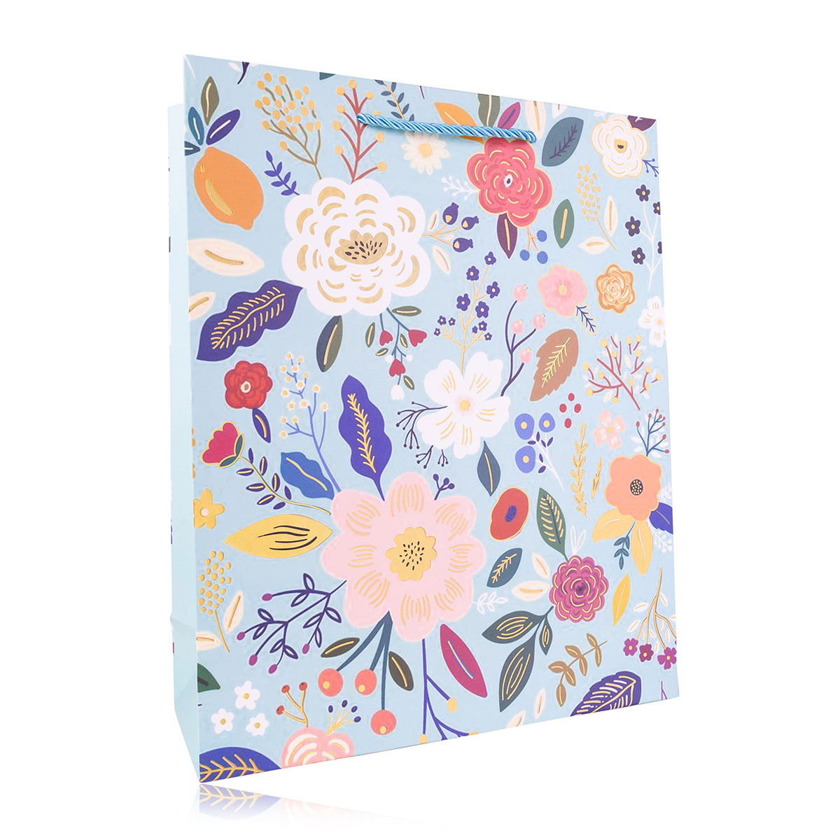 Geschenktasche BLUMEN BUNT L
