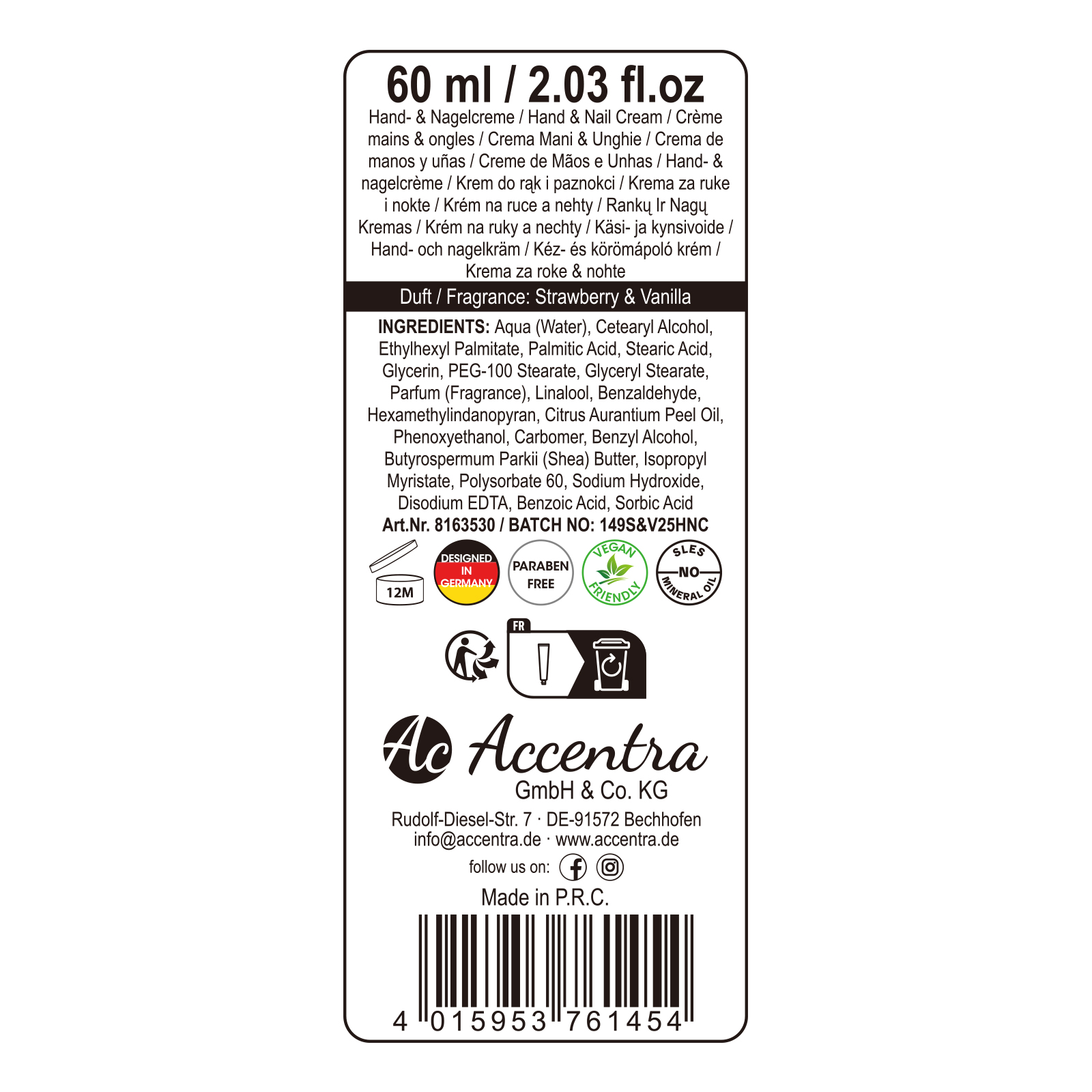 Handcreme ESSENTIAL BOTANICALS 