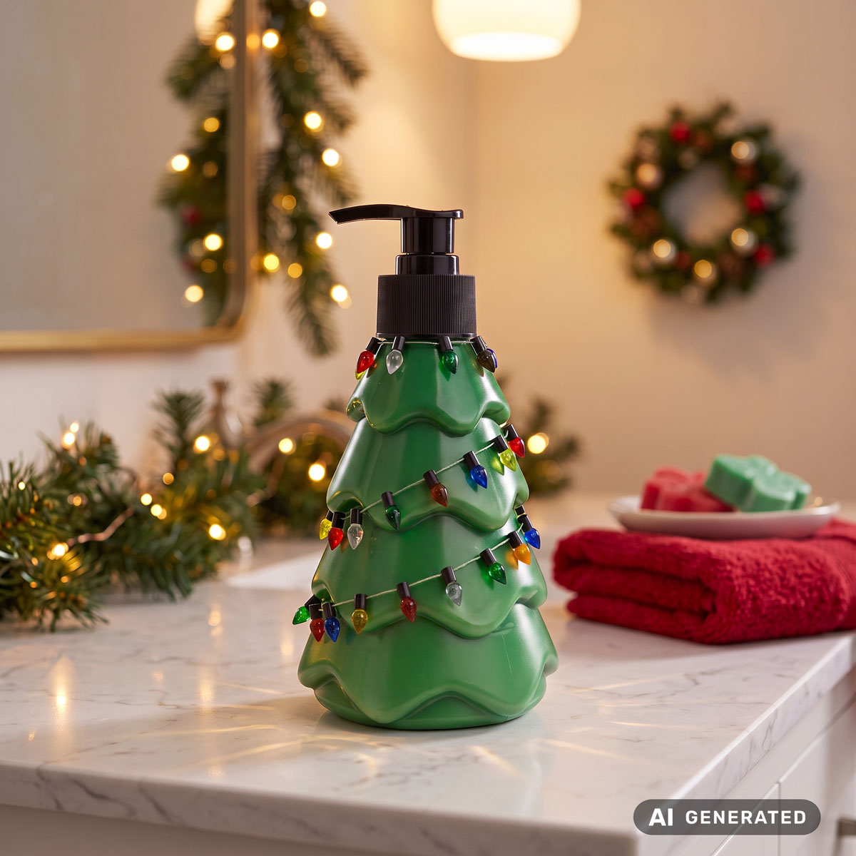 Seifenspender Weihnachtsbaum mit Handseife XMAS TREE 