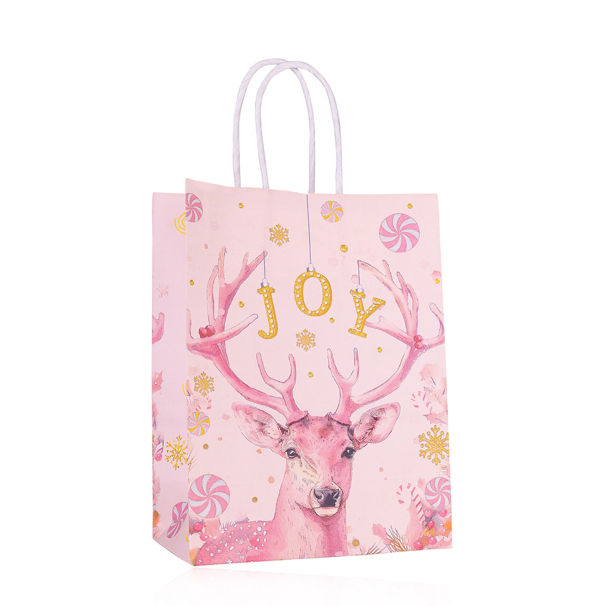 Geschenktasche aus Papier XMAS PINK XS