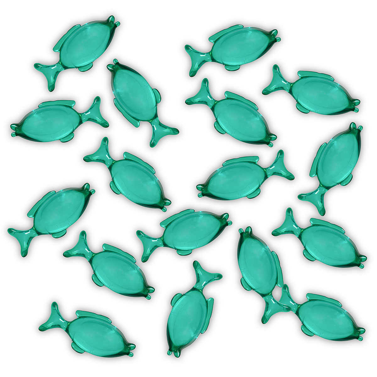 Badeperle Fisch türkis-transparent