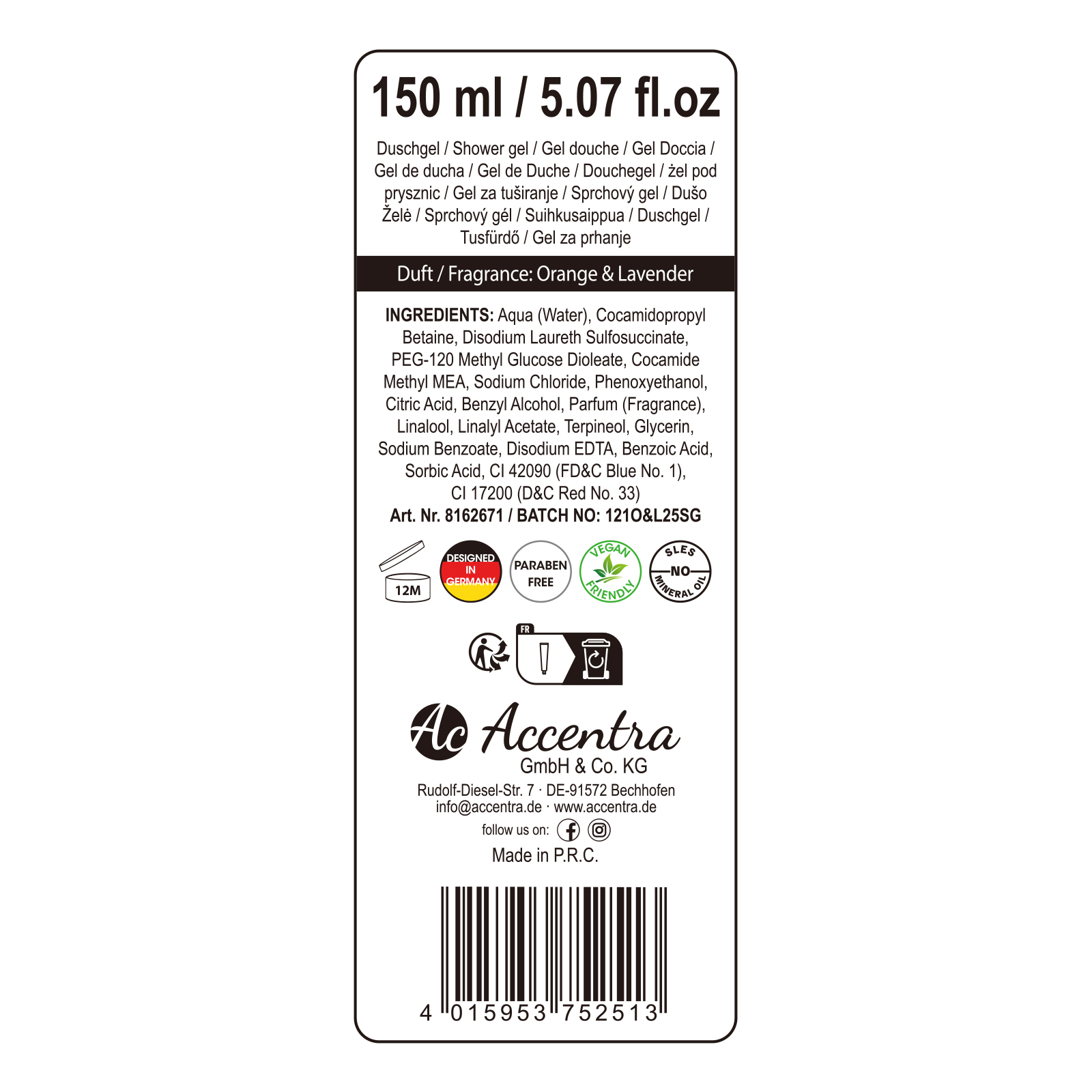 Duschgel ESSENTIAL BOTANICALS 
