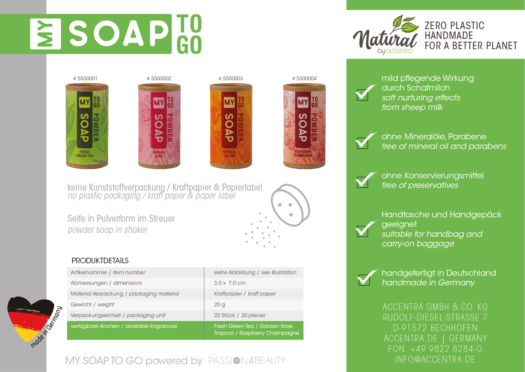 Seife aus Schafmilch MY SOAP TO GO in Pulverform