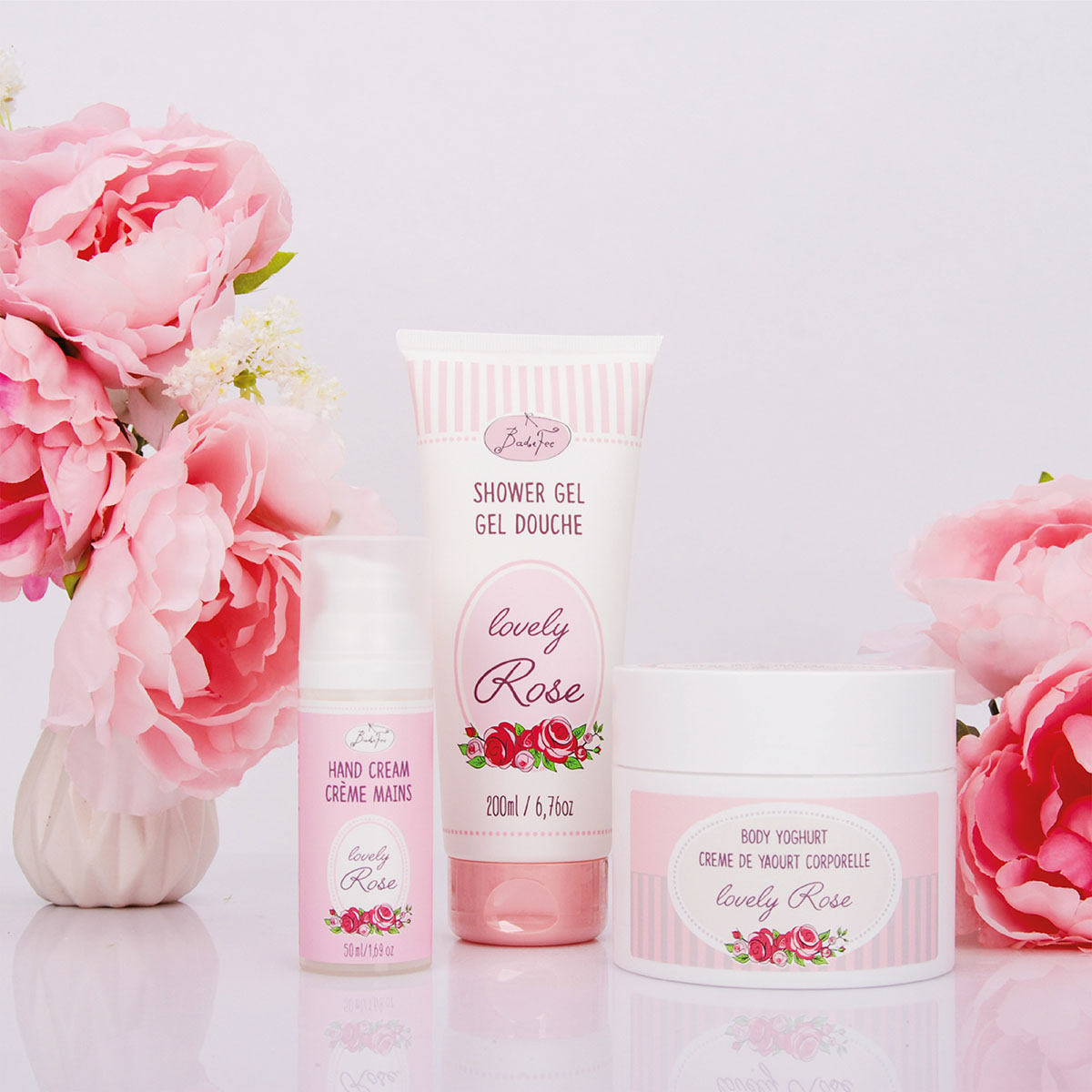 Badefee Geschenkset Jogurtline "Lovely Rose"