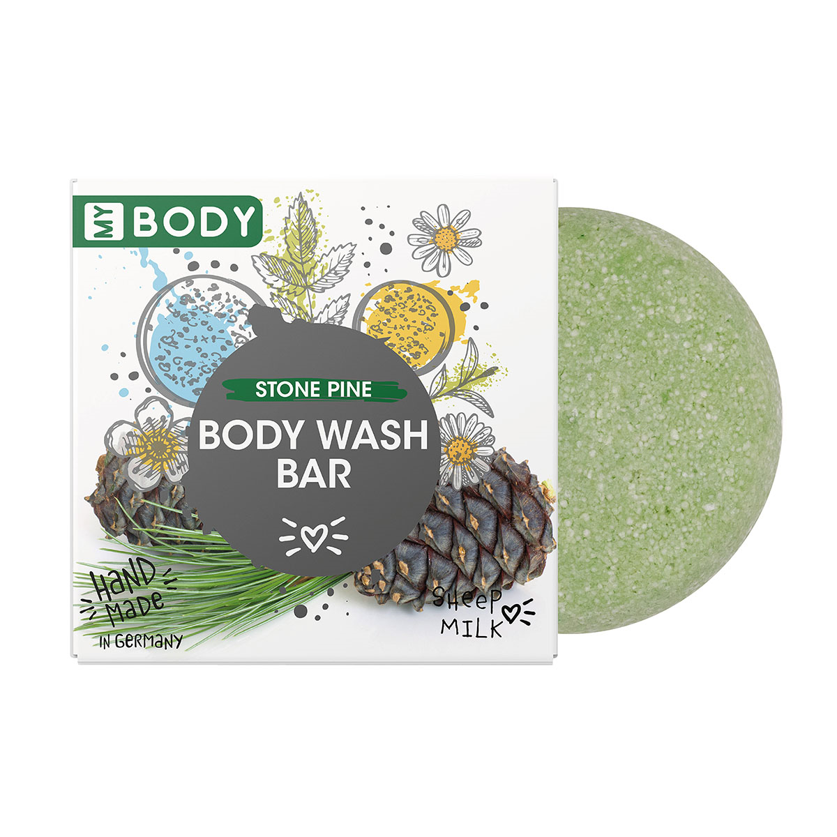 MY BODY festes Duschgel Zirbe