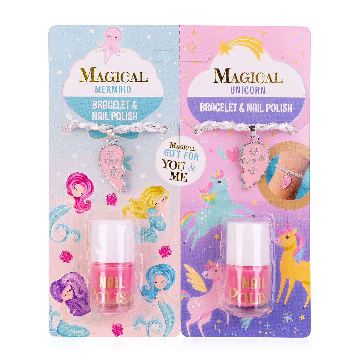 Nagellack MAGICAL UNICORN &amp; MERMAID mit Armband