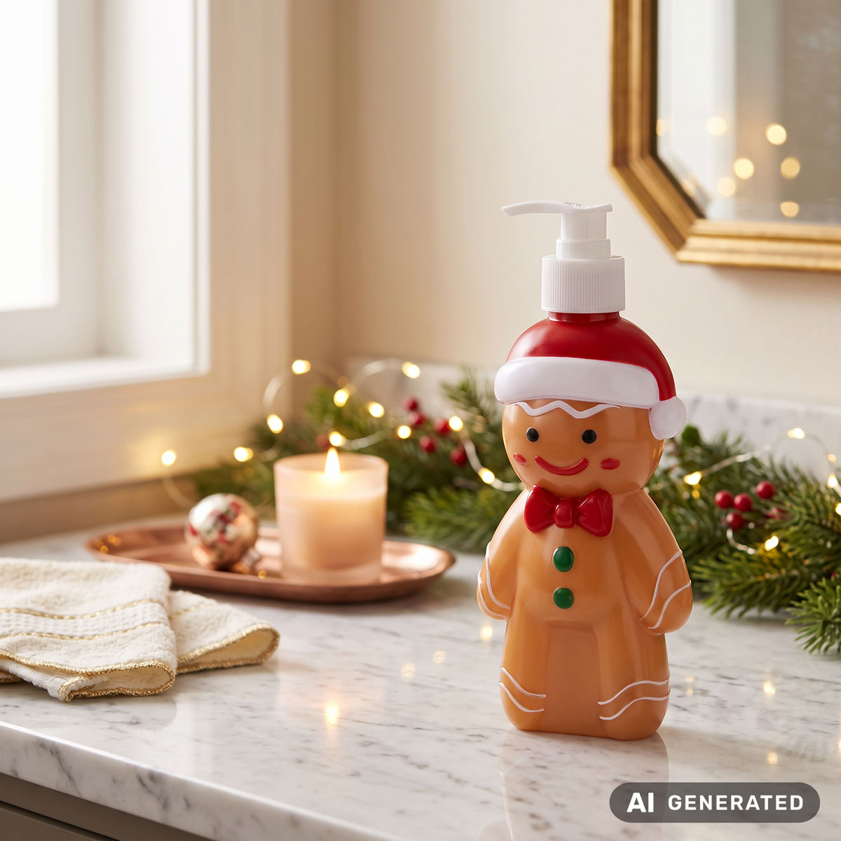 Seifenspender Lebkuchenmann mit Handseife GINGERBREAD MAN 