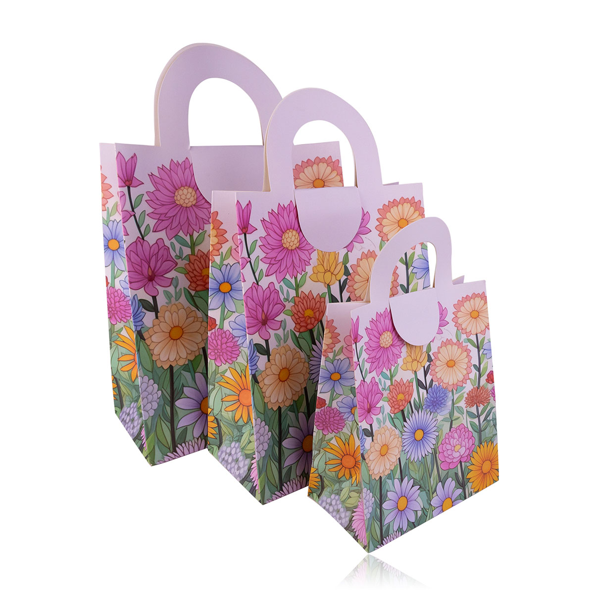 Paper gift bag FLOWERS 4 L