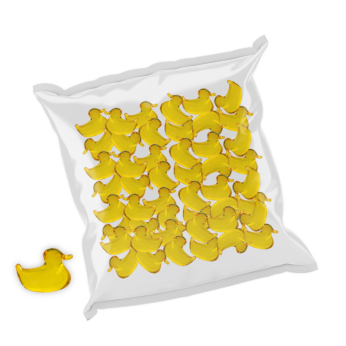 Badeperle Ente gelb-transparent
