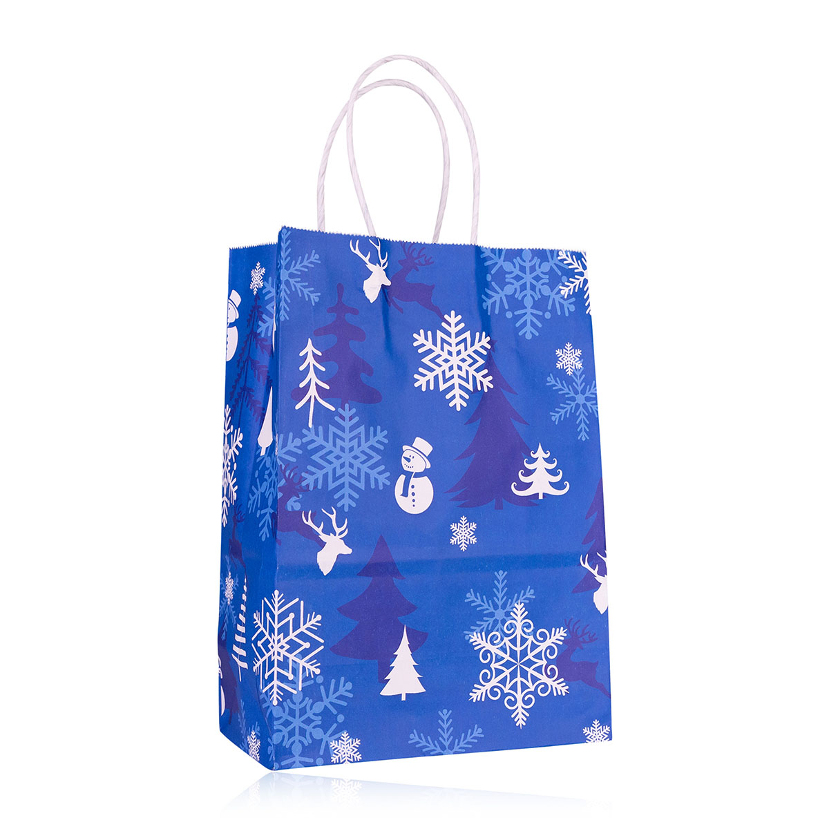 Geschenktasche aus Papier XMAS BLAU XS