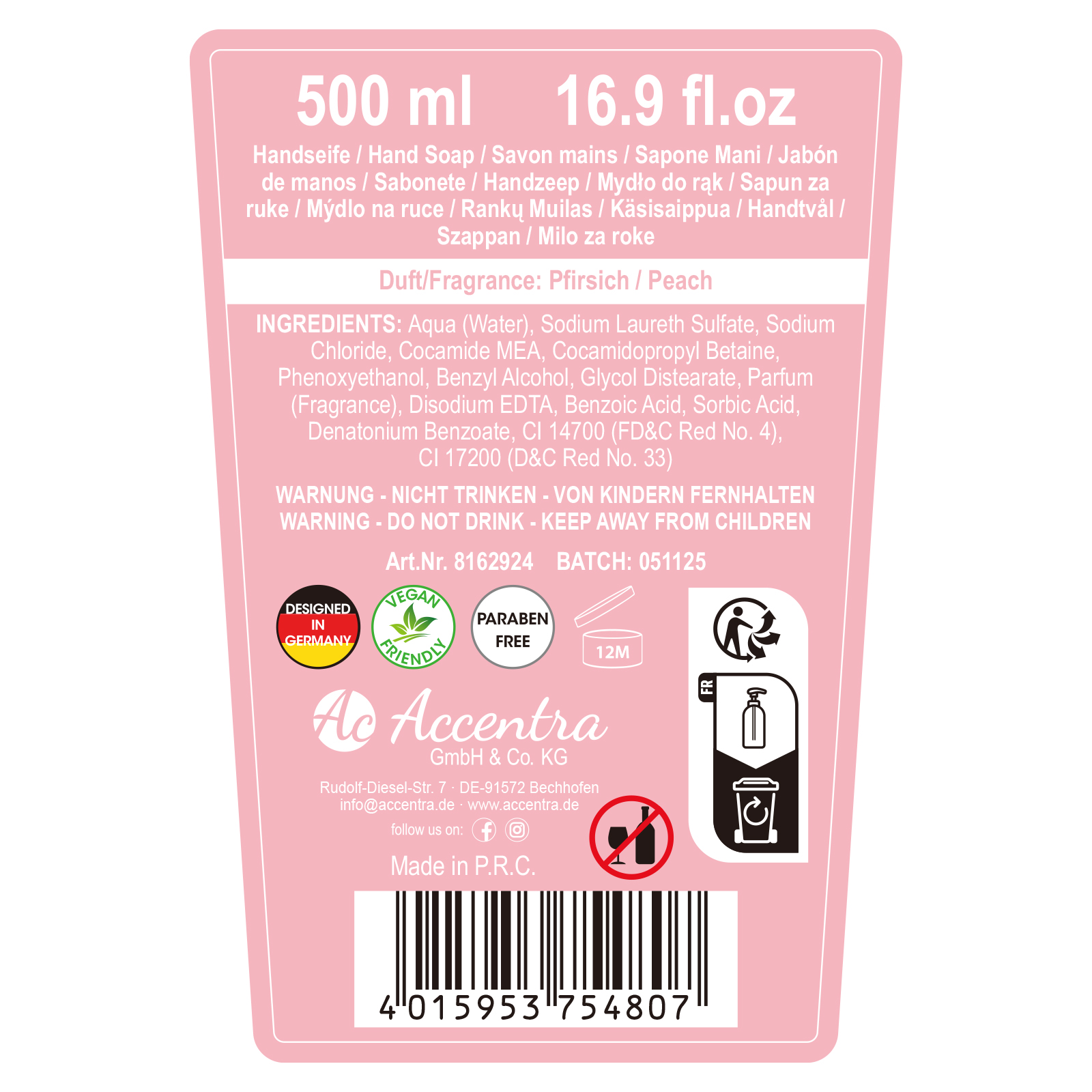 Seifenspender mit Handseife MILK SHAKE COLLECTION 