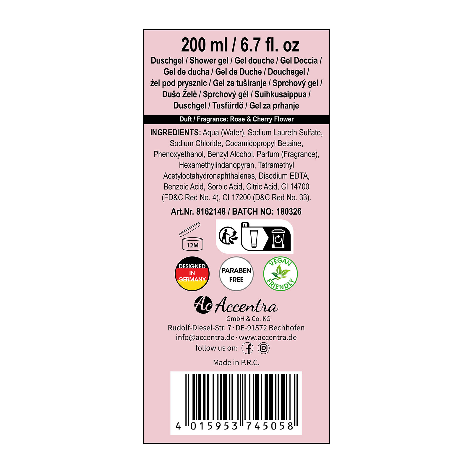 Duschgel ESSENCE OF BEAUTY 