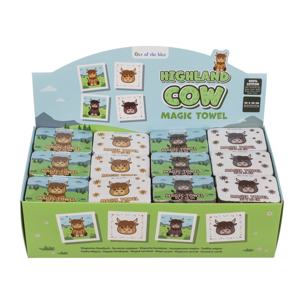 Magic cotton towel Highland Cow