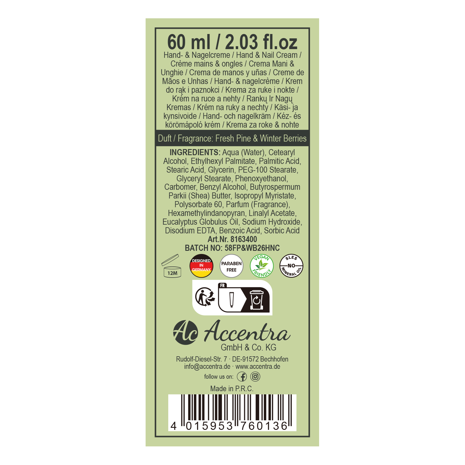 Handcreme WINTER SPA 