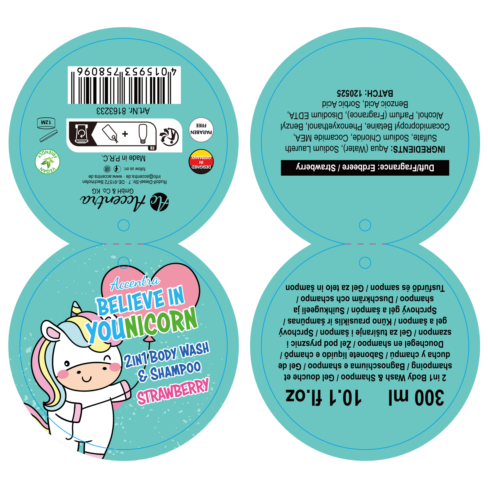 2in1 Duschgel UNICORN 