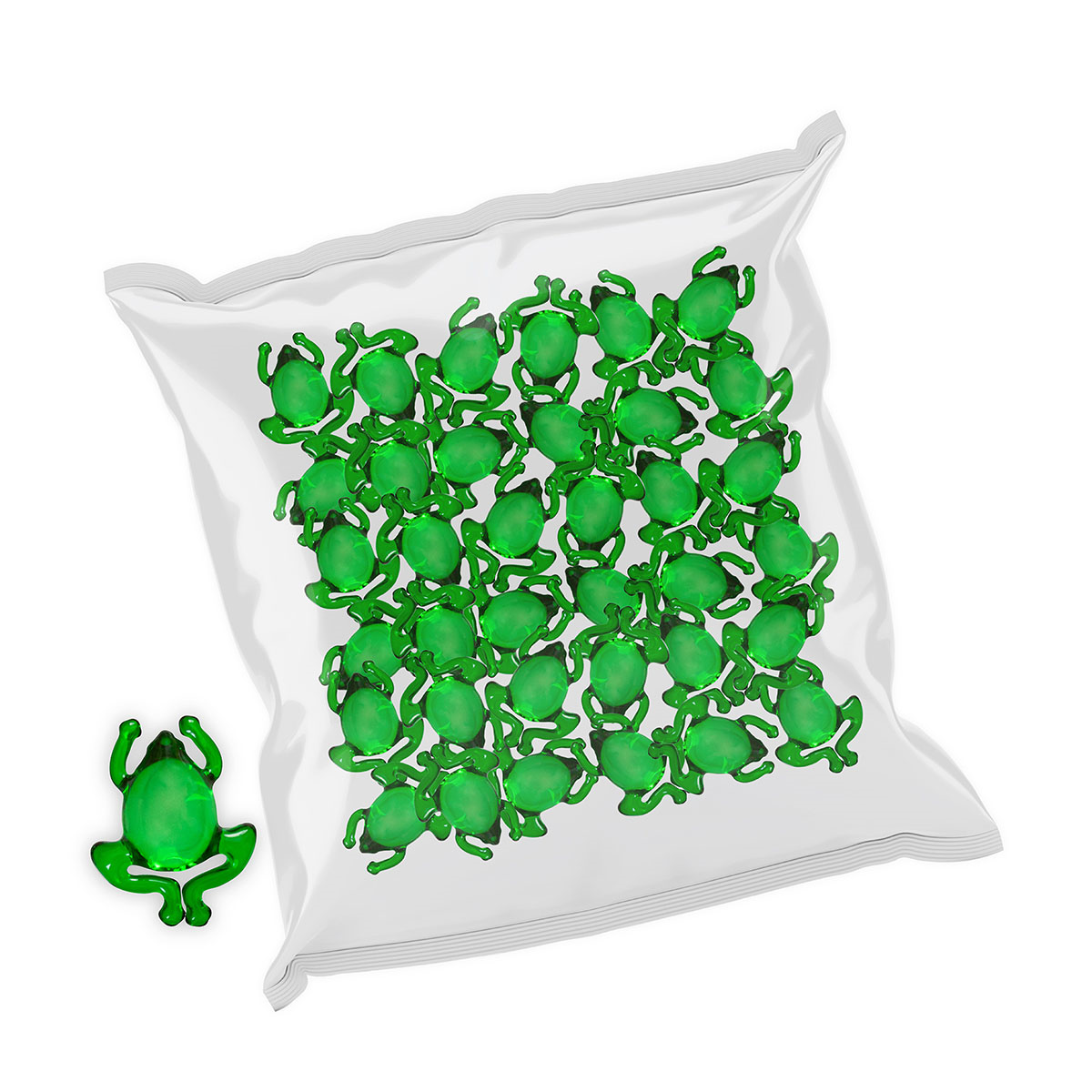 Badeperle Frosch grün-transparent