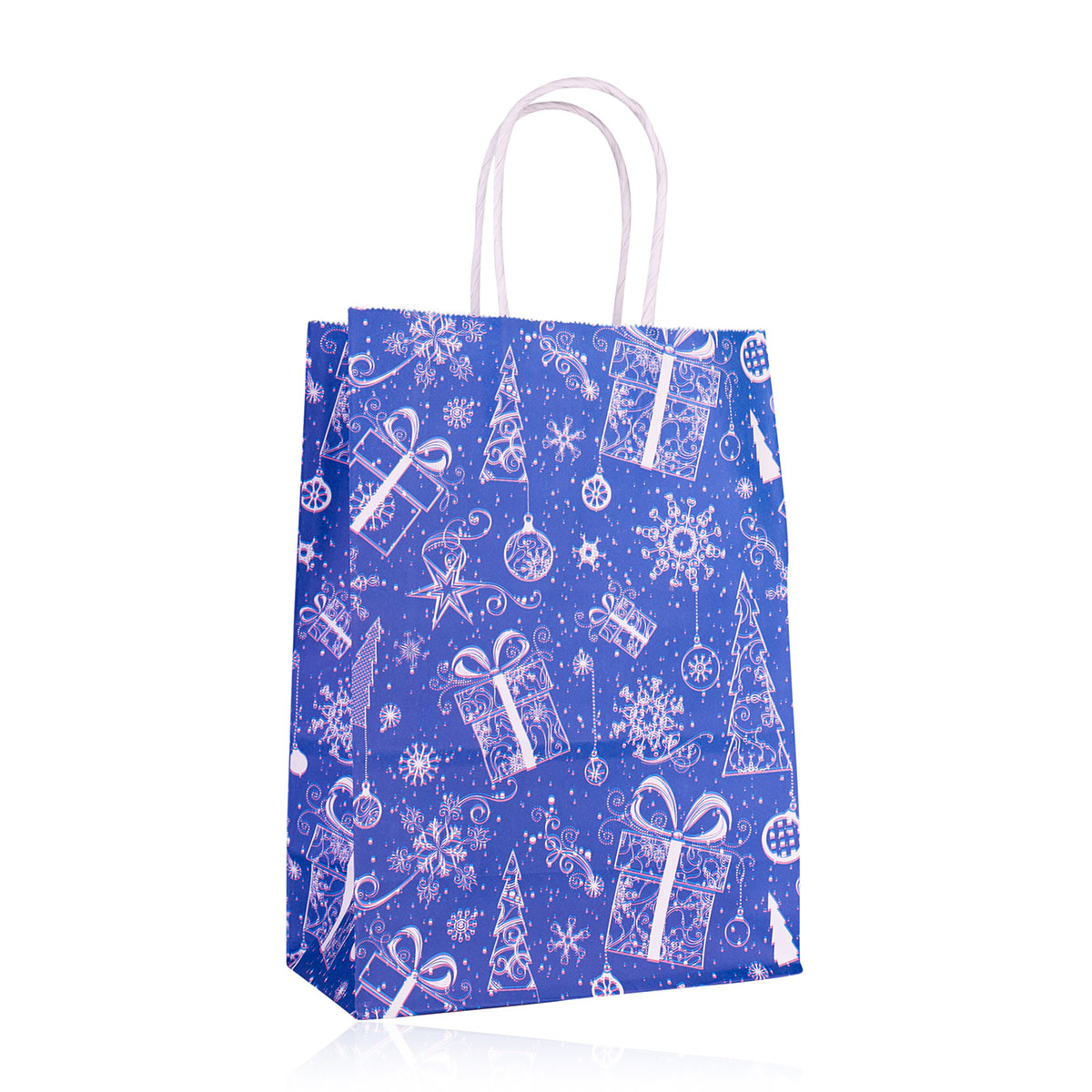 Geschenktasche aus Papier XMAS BLAU XS