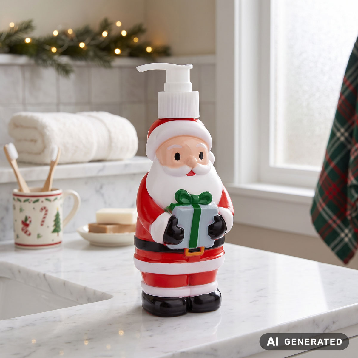 Seifenspender Weihnachtsmann mit Handseife SANTA 