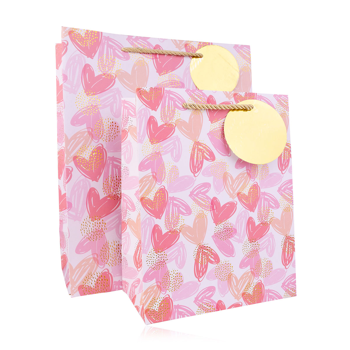 Geschenktasche PINK/GOLD L