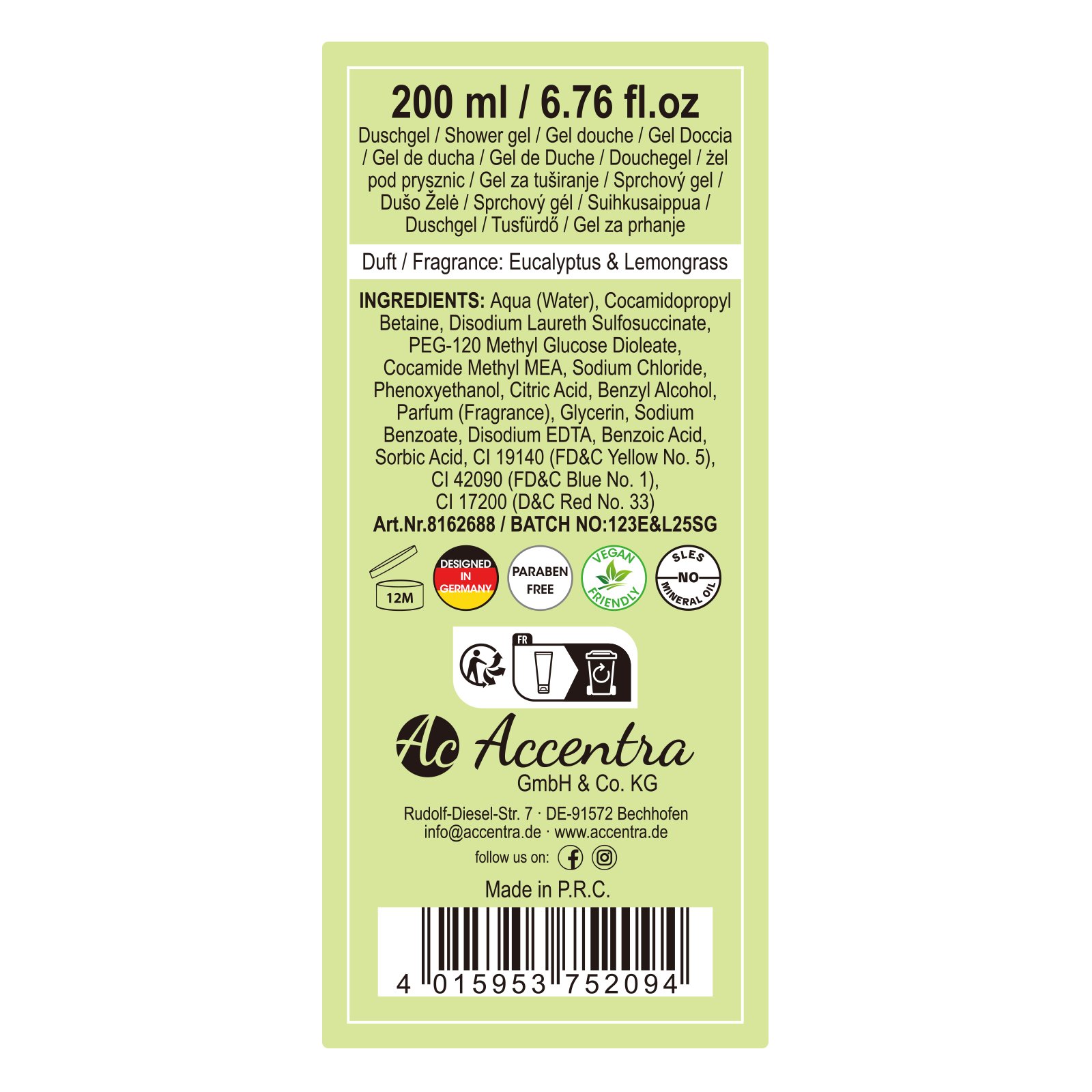 Shower gel BOTANIC SPA 