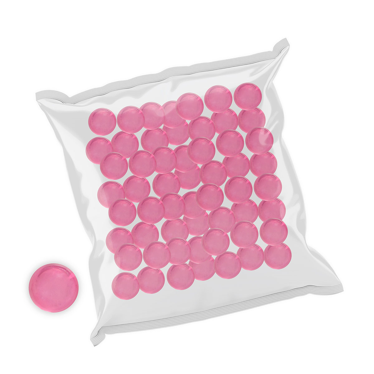 Badeperle pink-transparent