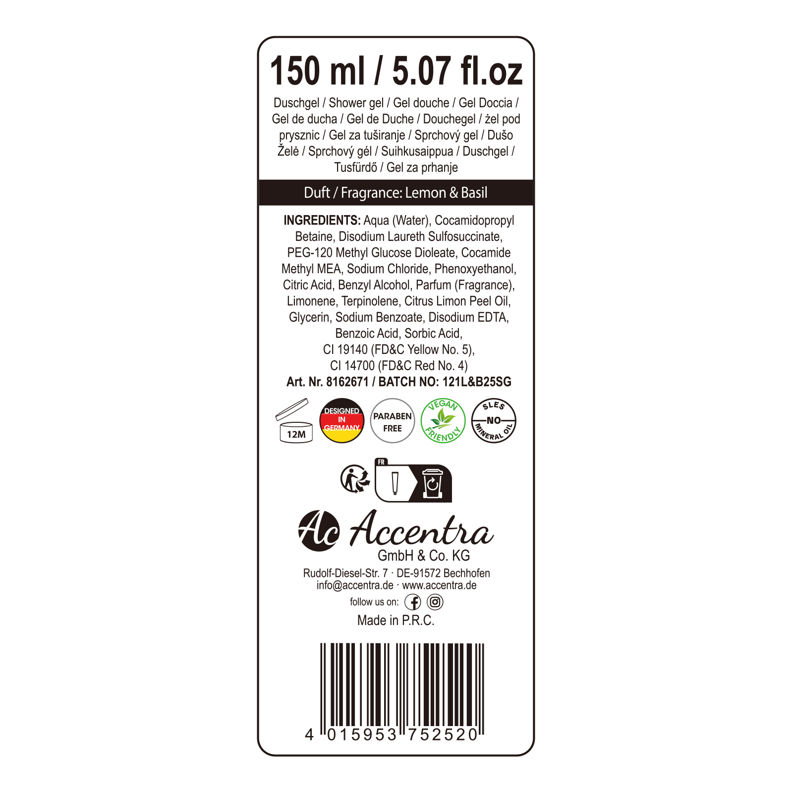 Duschgel ESSENTIAL BOTANICALS 