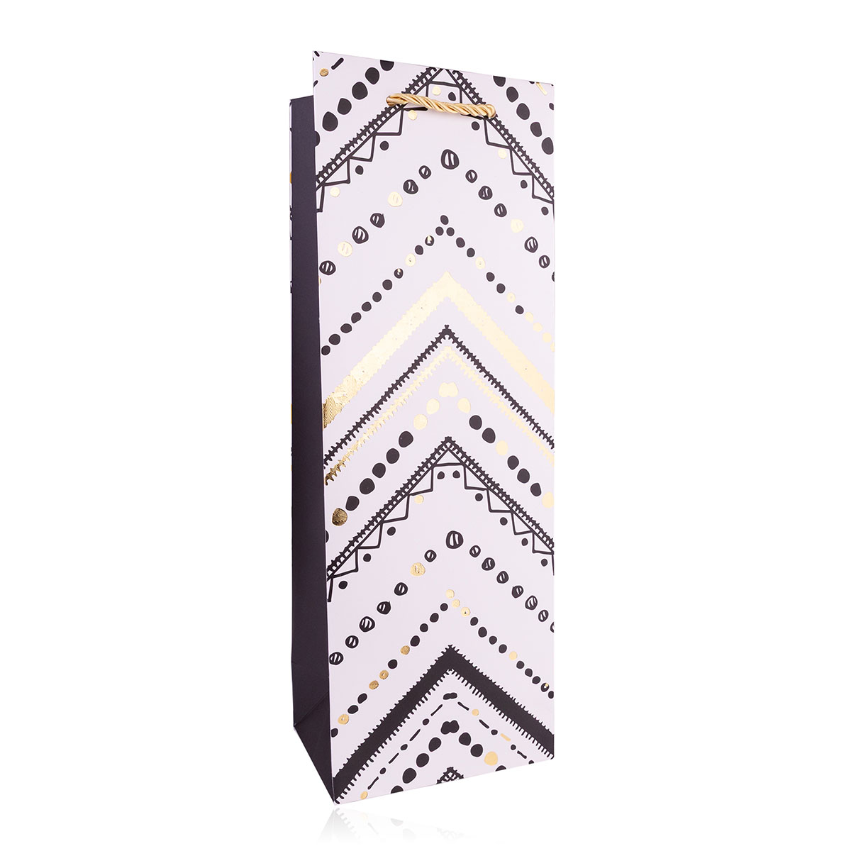 Geschenktasche BLACK/GOLD für Flaschen