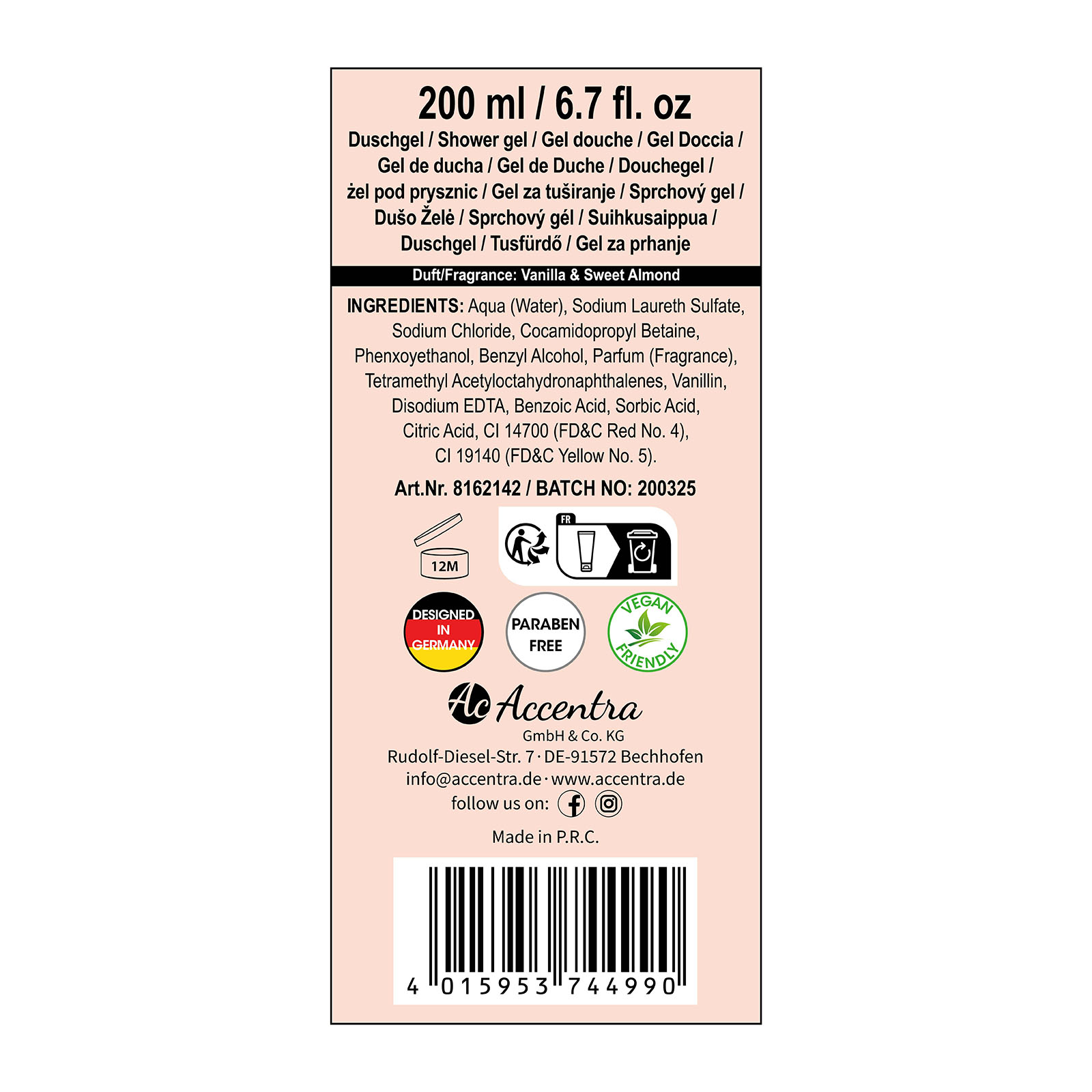 Duschgel ESSENCE OF BEAUTY 