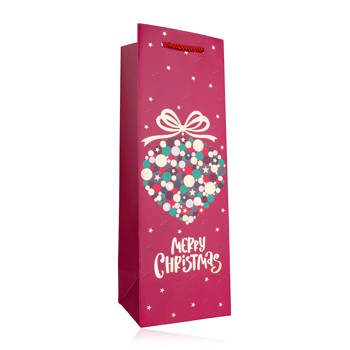 Geschenktasche MERRY CHRISTMAS für Flaschen