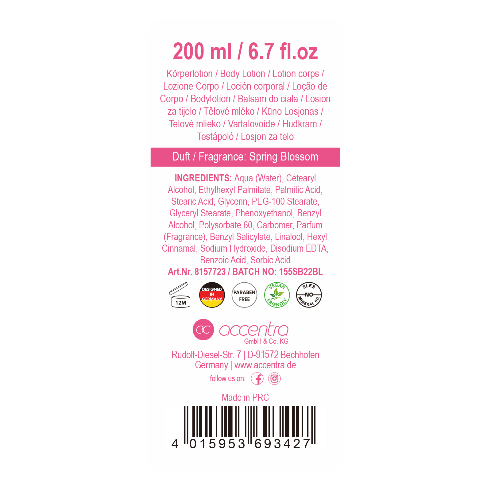 Bodylotion ENCHANTED SPRINGTIME 