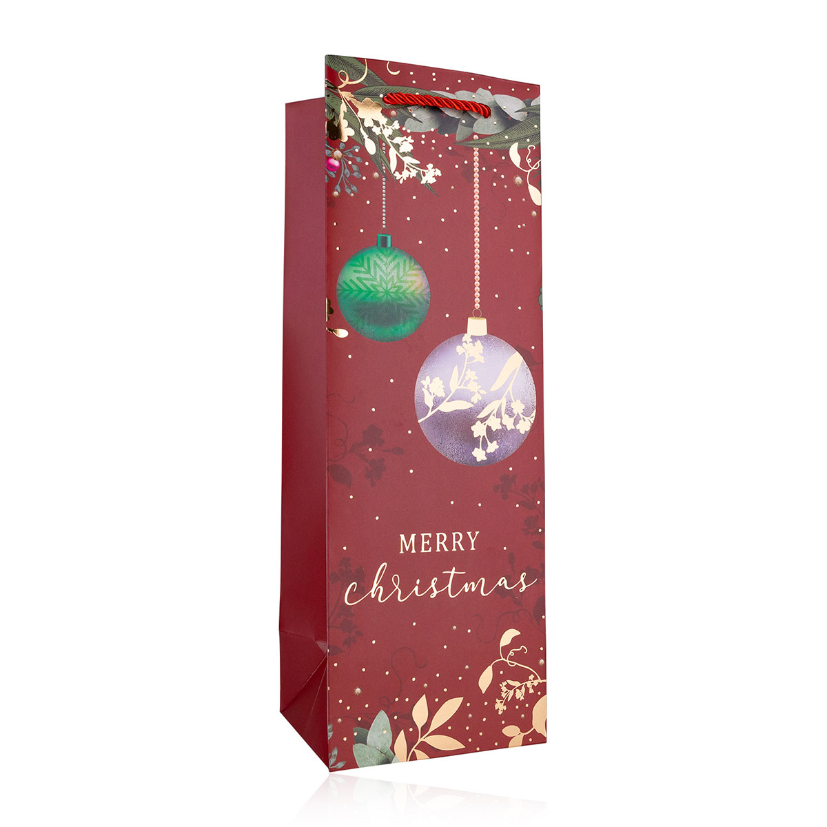 Geschenktasche MERRY CHRISTMAS für Flaschen