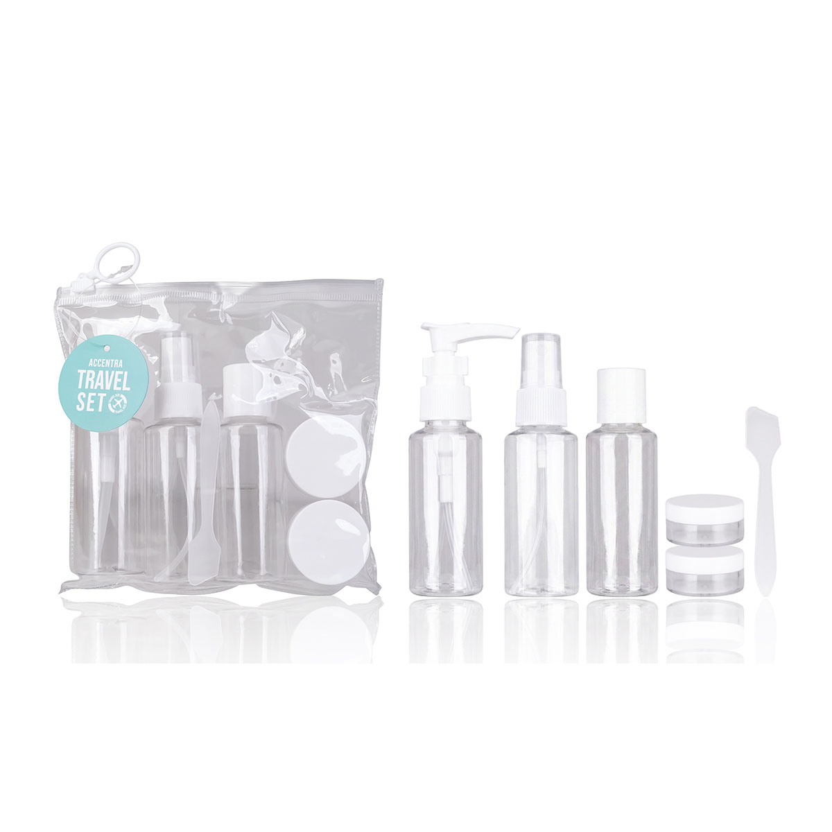 Travel set in pvc bag