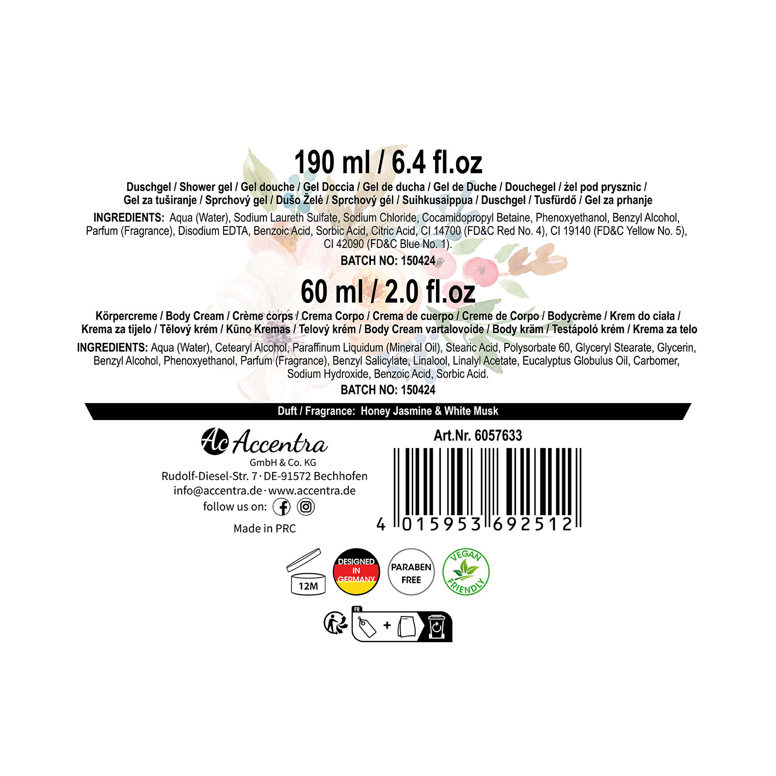 Badeset HONEY JASMINE 