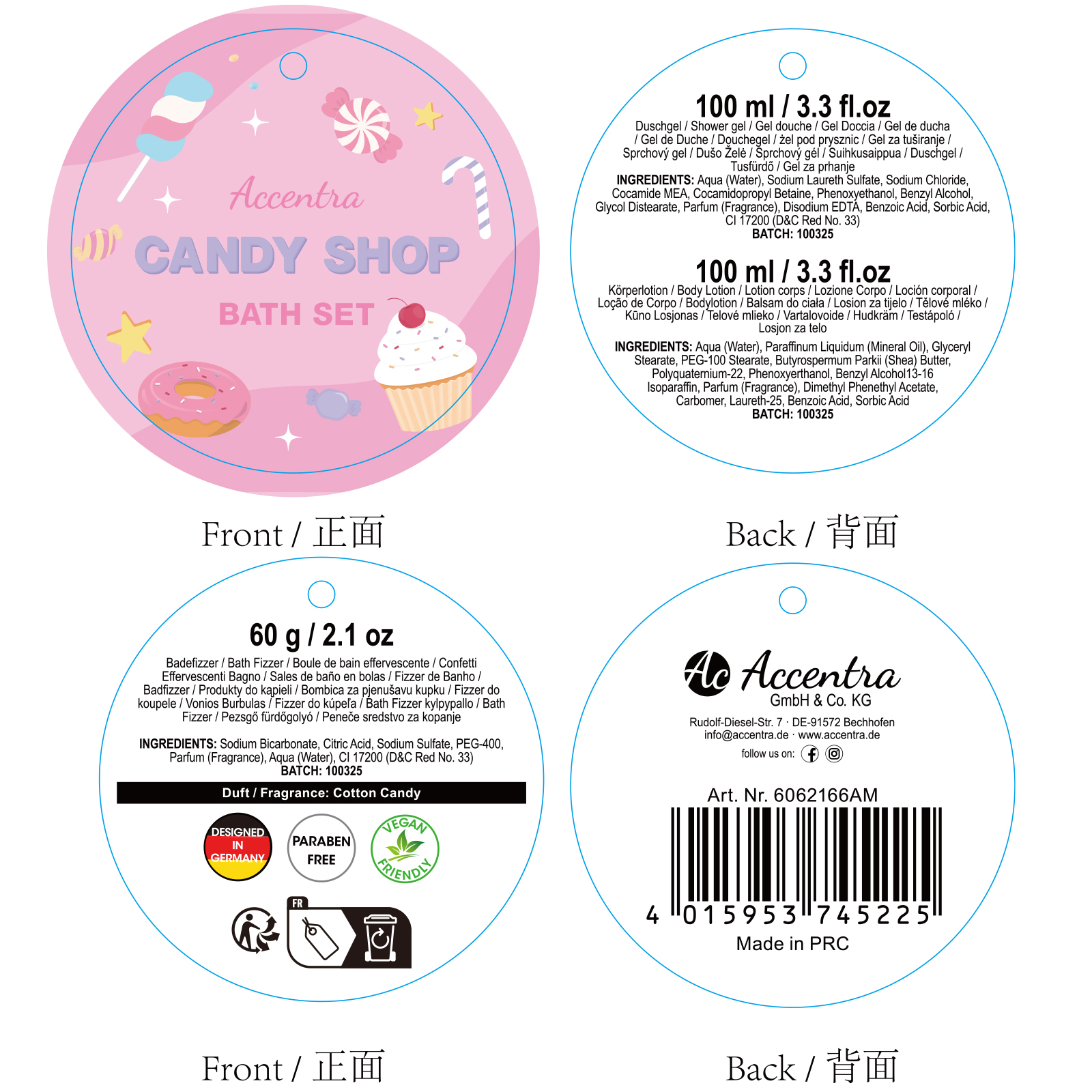Badeset im Bonbonglas CANDY SHOP 