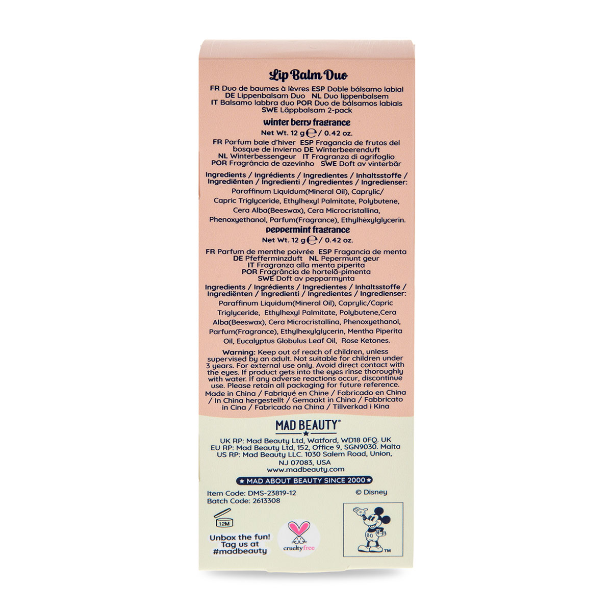 Lippenbalsam DISNEY MICKEY &amp; MINNIE SKI 