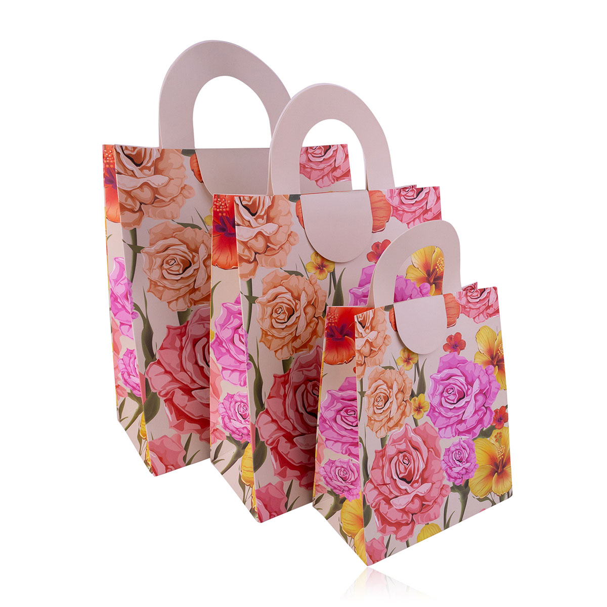 Paper gift bag FLOWERS 4 XS