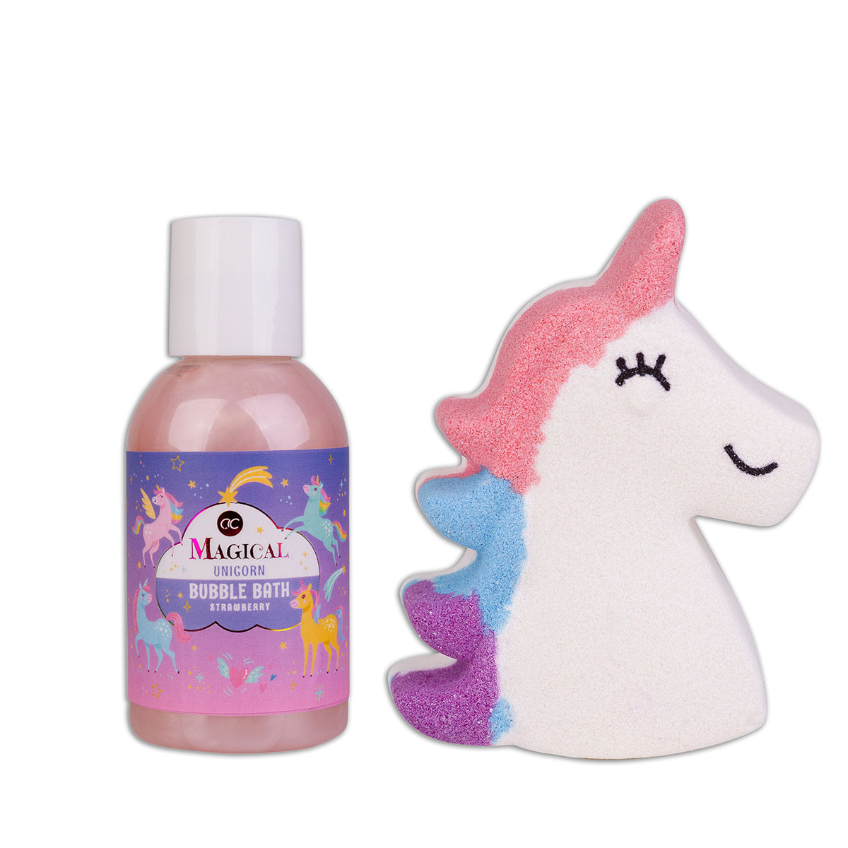 Bath set MAGICAL UNICORN &amp; MERMAID in cosmetic bag 